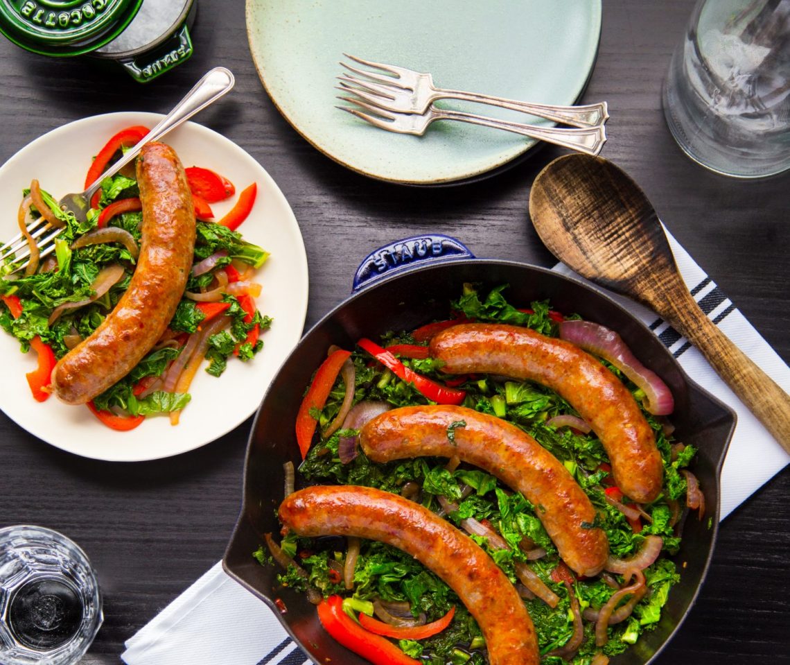 Kale, Sausage and Pepper Skillet HUMANFITPROJECT