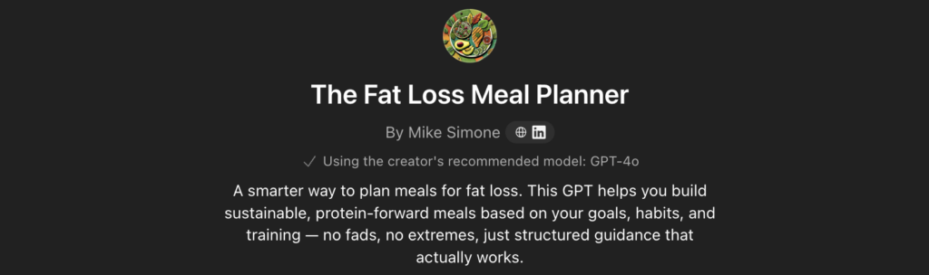 The Fat Loss Meal Planner