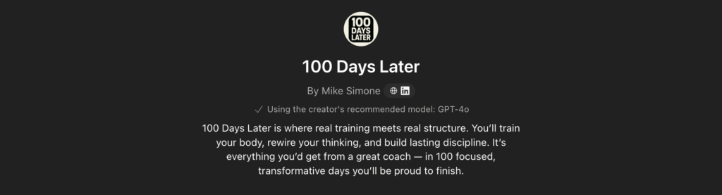 100 Days Later Challenge
